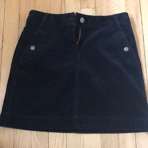 JCrew corduroy navy blue skirt